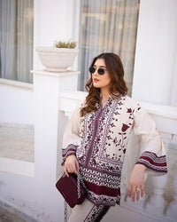 Floral Print Poly-Rayon Co-Ord Set | Mandarin Neck | Women